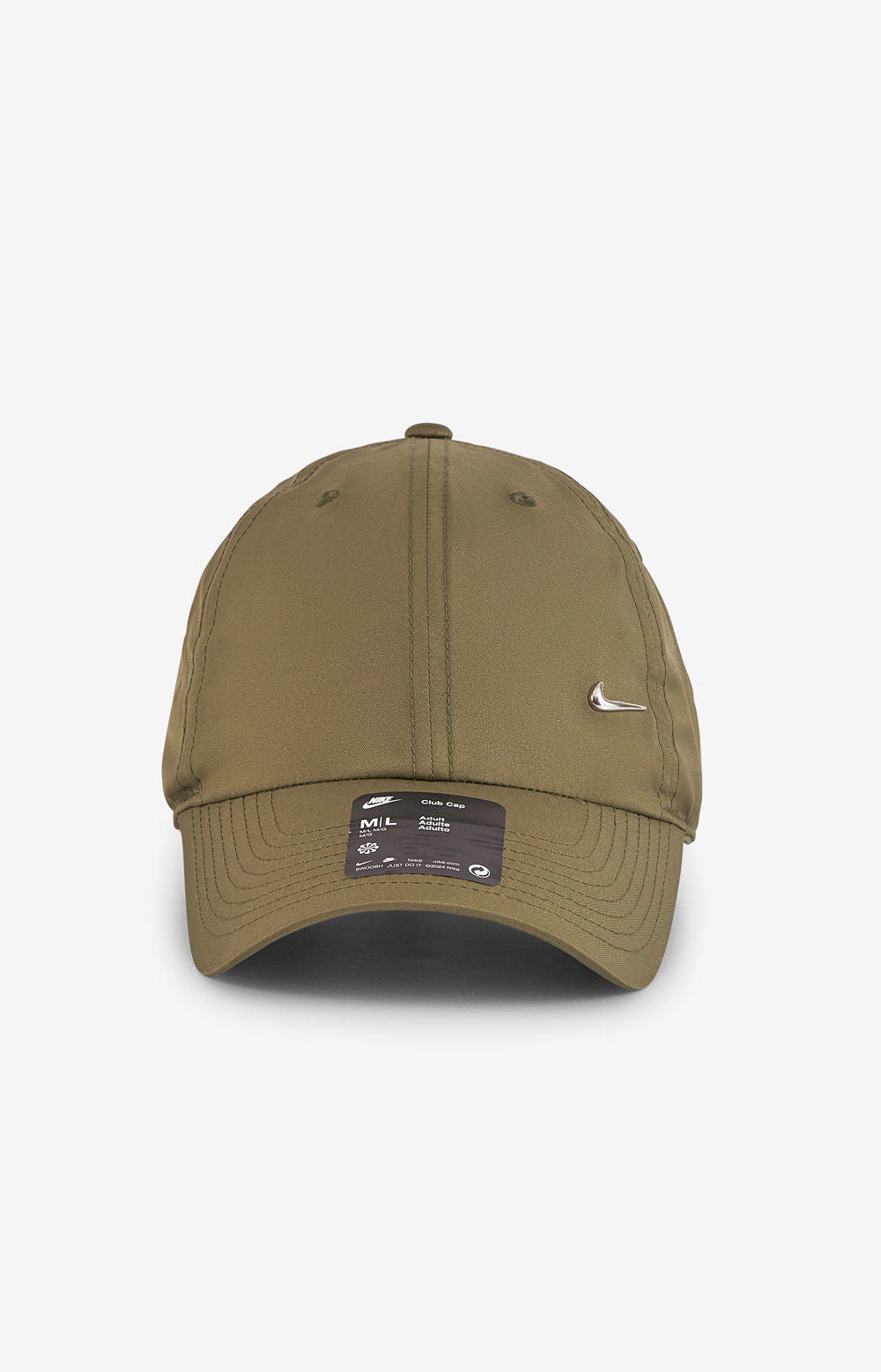 CASQUETTE MEDIUM OLIVE AVEC SWOOSH MÉTALLIQUE, TAILLE S/M (FB5372-222)