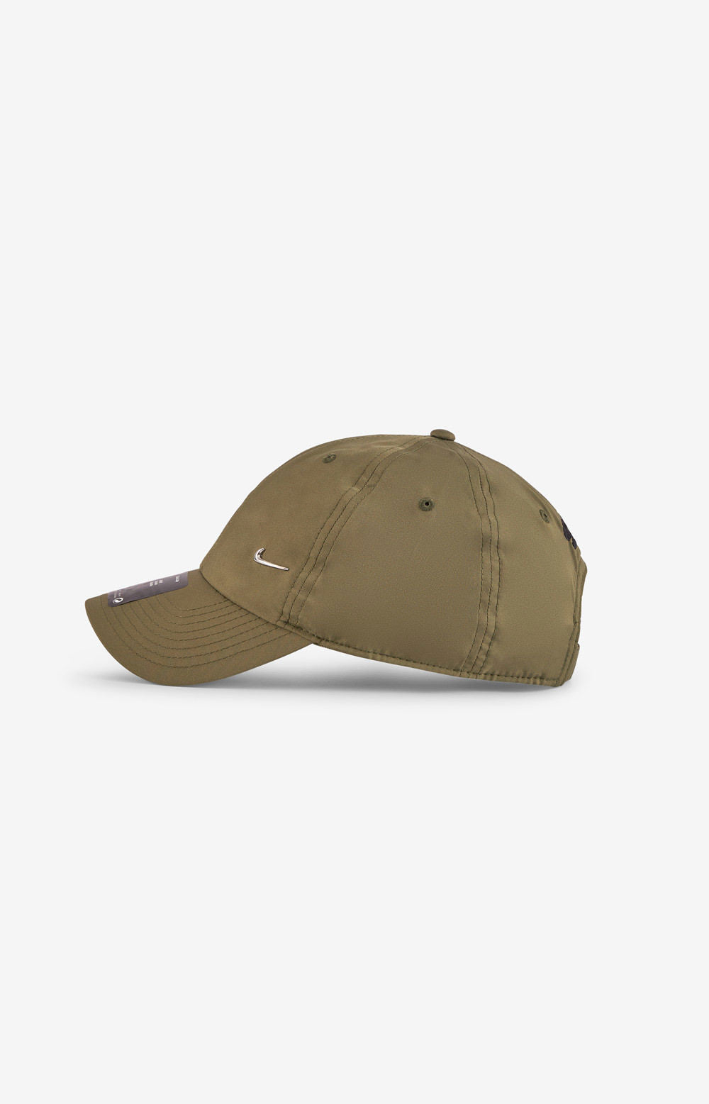 GORRA MEDIANA OLIVA CON SWOOSH METÁLICO TALLA S/M (FB5372-222)