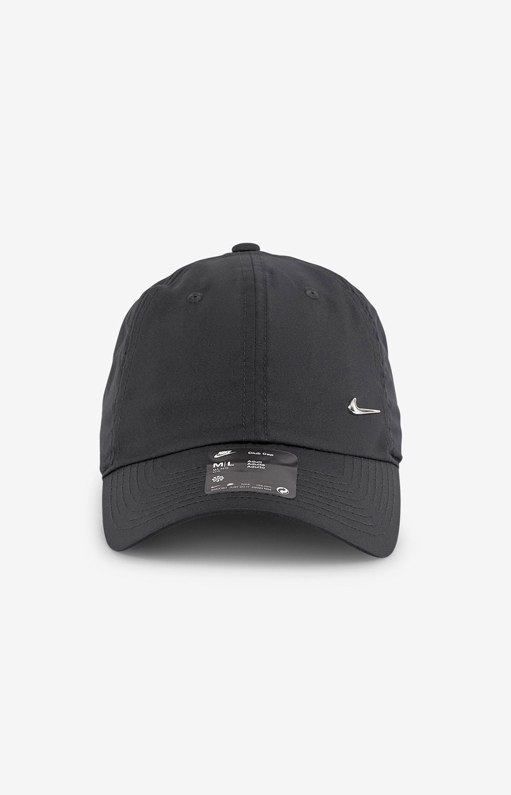 CASQUETTE NOIRE AVEC SWOOSH MÉTALLIQUE, TAILLE S/M (FB5372-010)