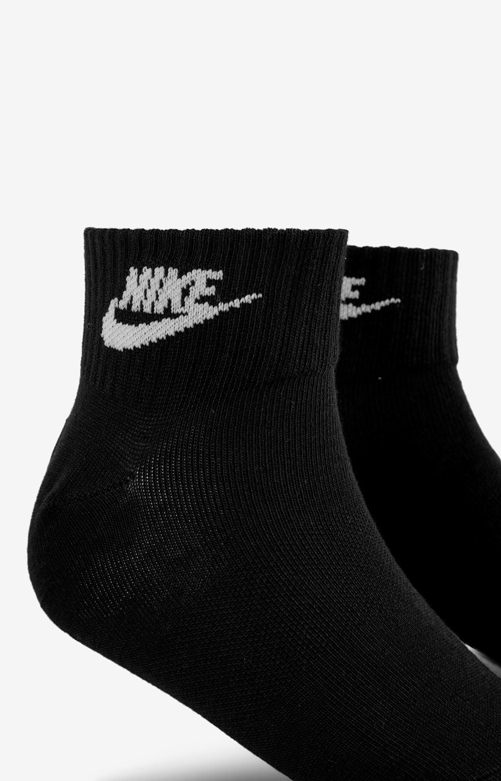 BLACK ANKLE SOCKS, PACK OF 3, SIZES 34–38 (DX5074-010)