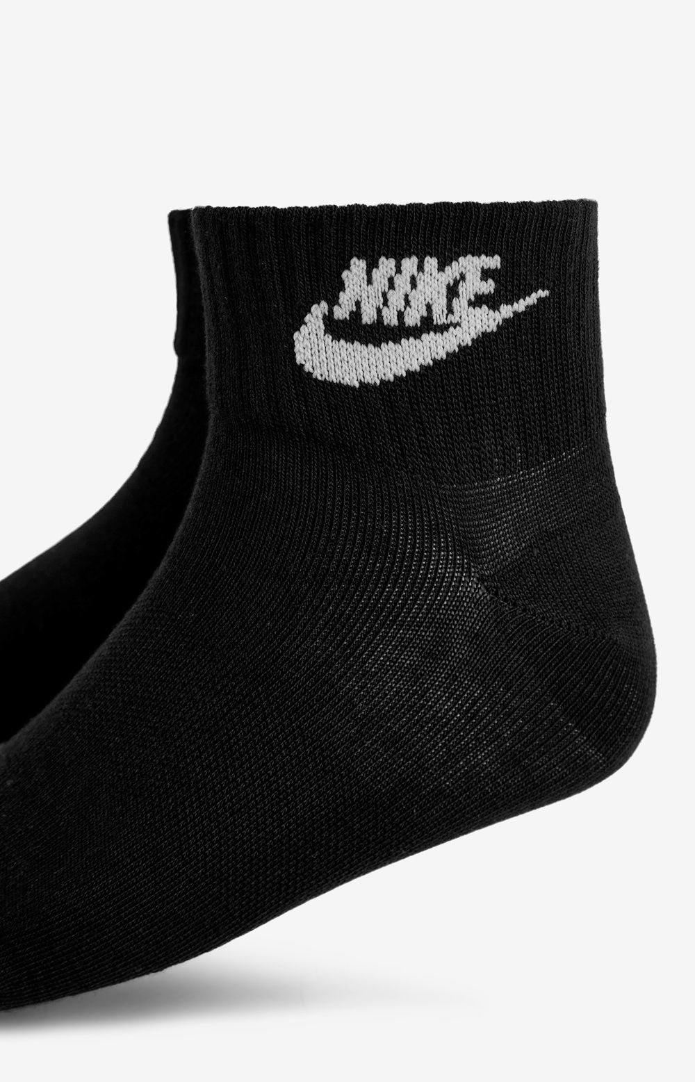 BLACK ANKLE SOCKS, PACK OF 3, SIZES 34–38 (DX5074-010)