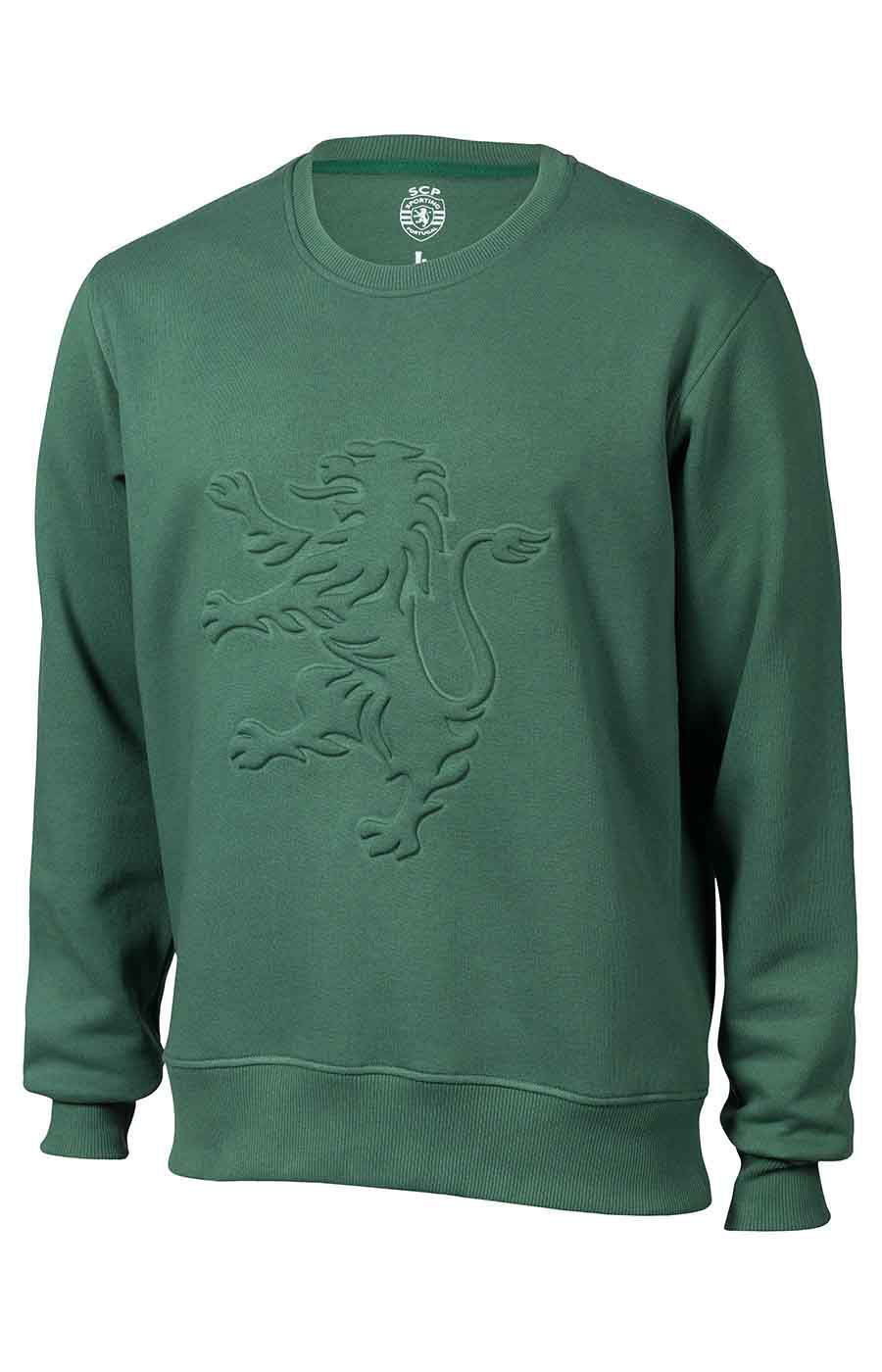 Sweat Embossing Leão Verde