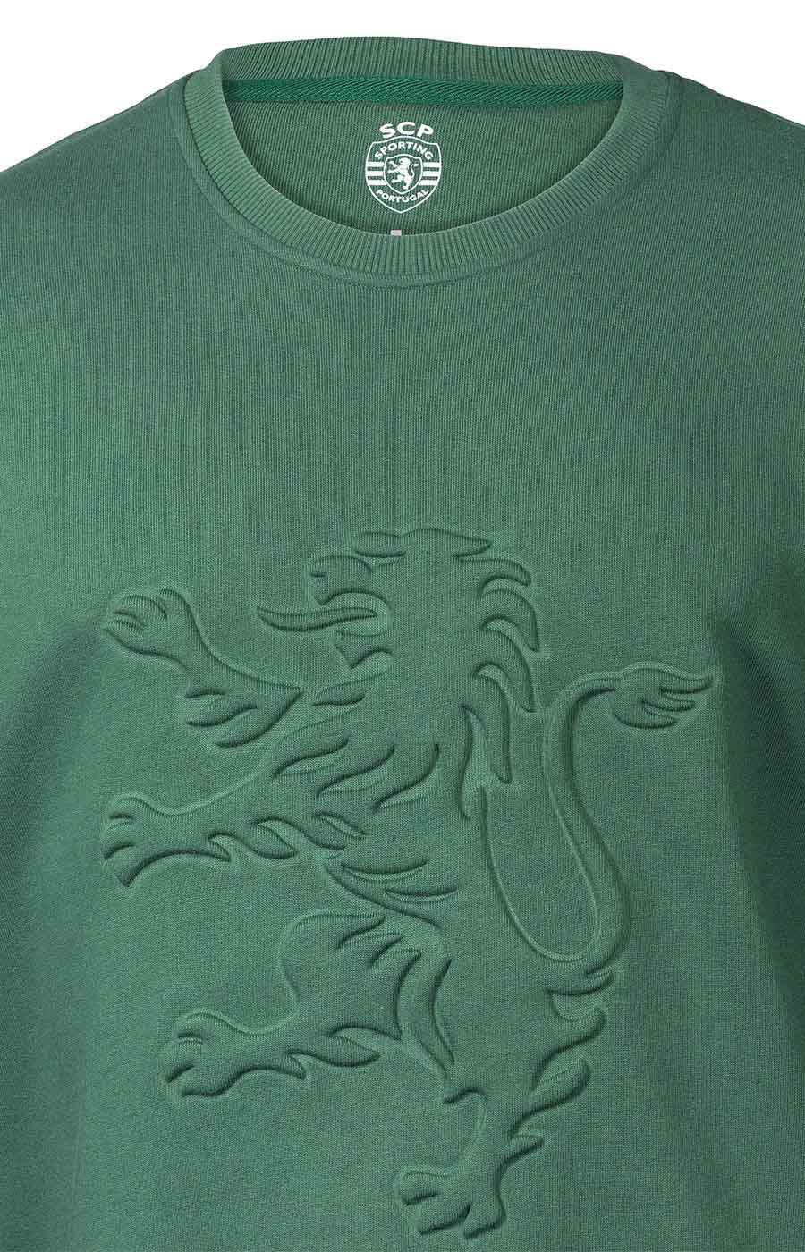 Sweat Embossing Leão Verde