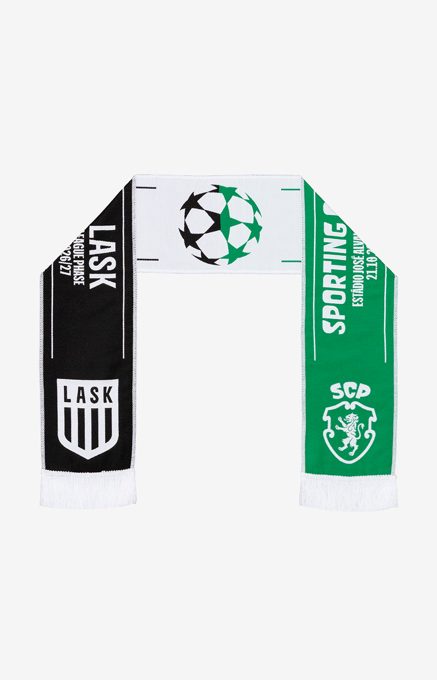 Cachecol UCL Sporting CP x Lask Dobrado