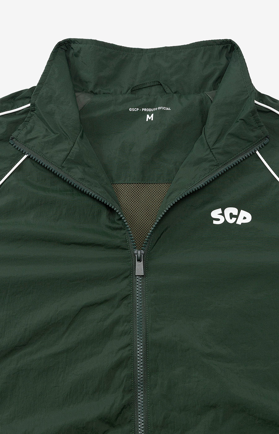 Casaco Retro Verde Escuro SCP Pormenor Gola