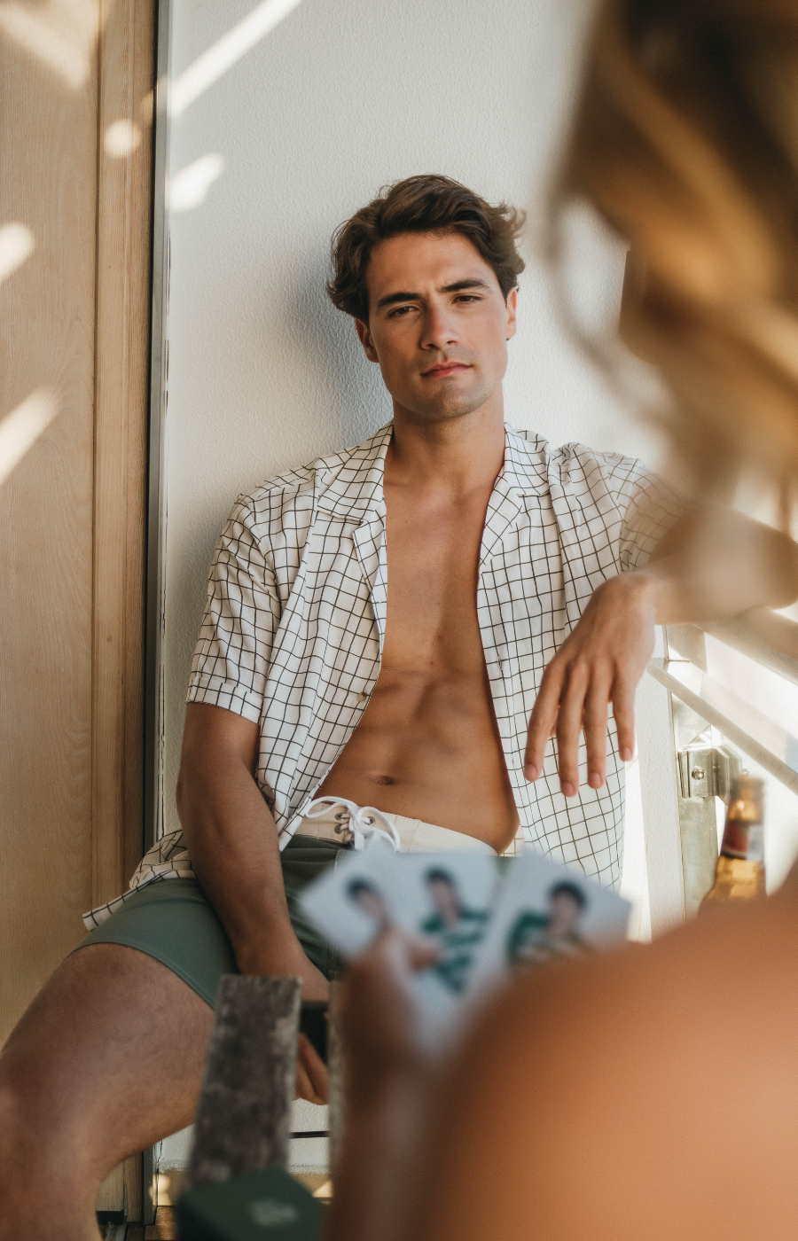 Camisa Otherwise Cru Cuadrados