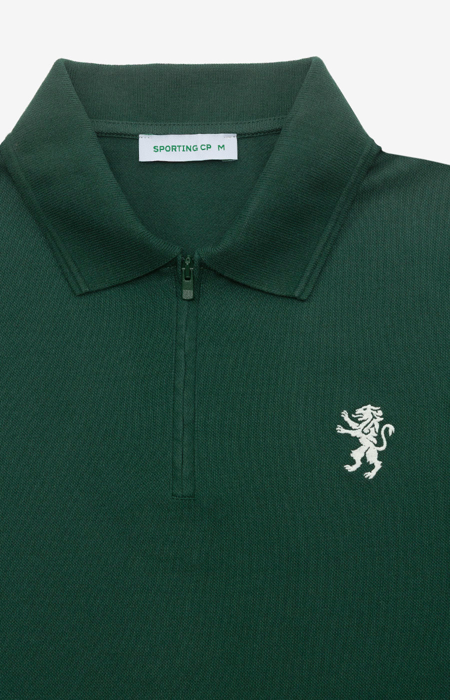 Polo Zip Verde Leão