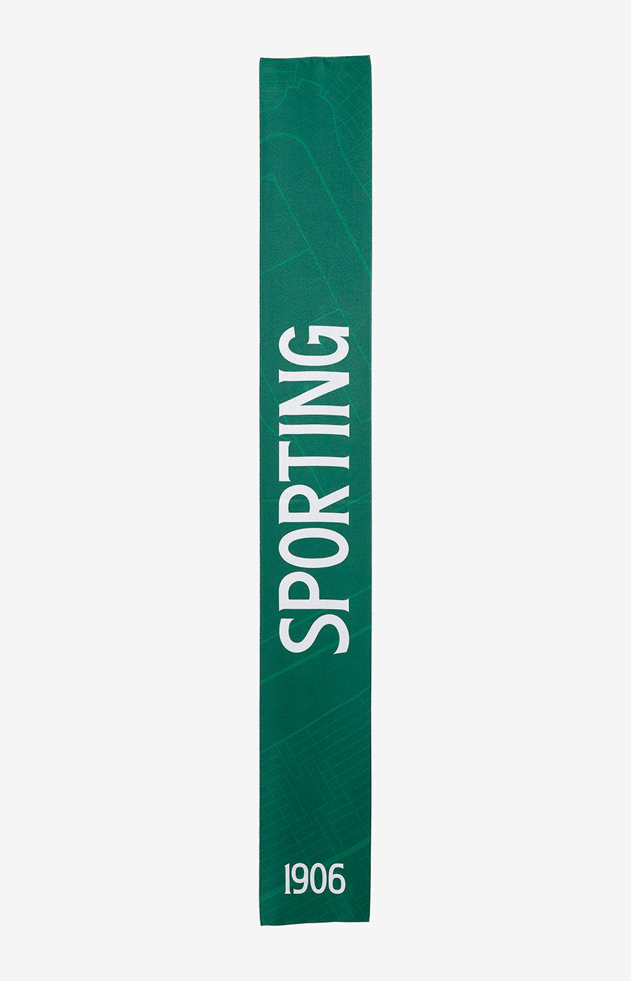 Cachecol Personalizável verde do Sporting CP, com inscrição Sporting em branco e o ano 1906.