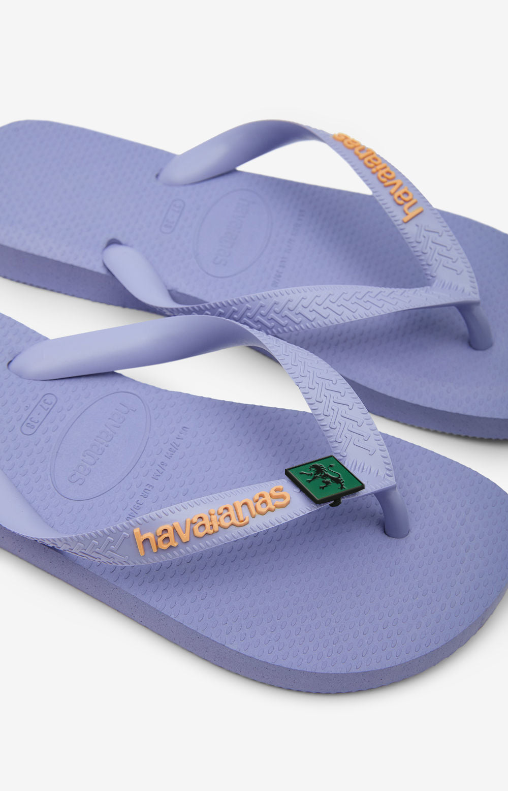 Havaianas Lilac Breeze du Sporting, vue de profil avec détail de la bride.