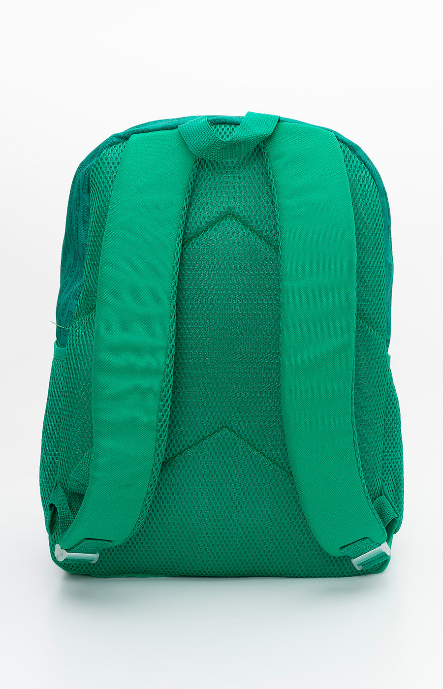 Mochila Escolar Jubas do Sporting vista de costas, com alças acolchoadas e pega superior.