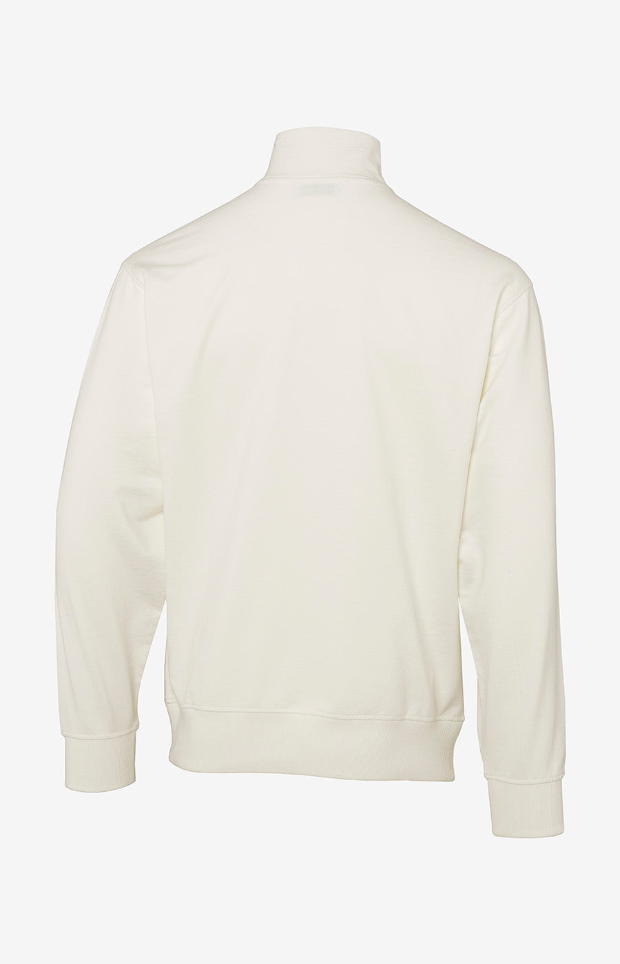 Sweatshirt Zip Branca do Sporting vista de trás, sem aplicações.